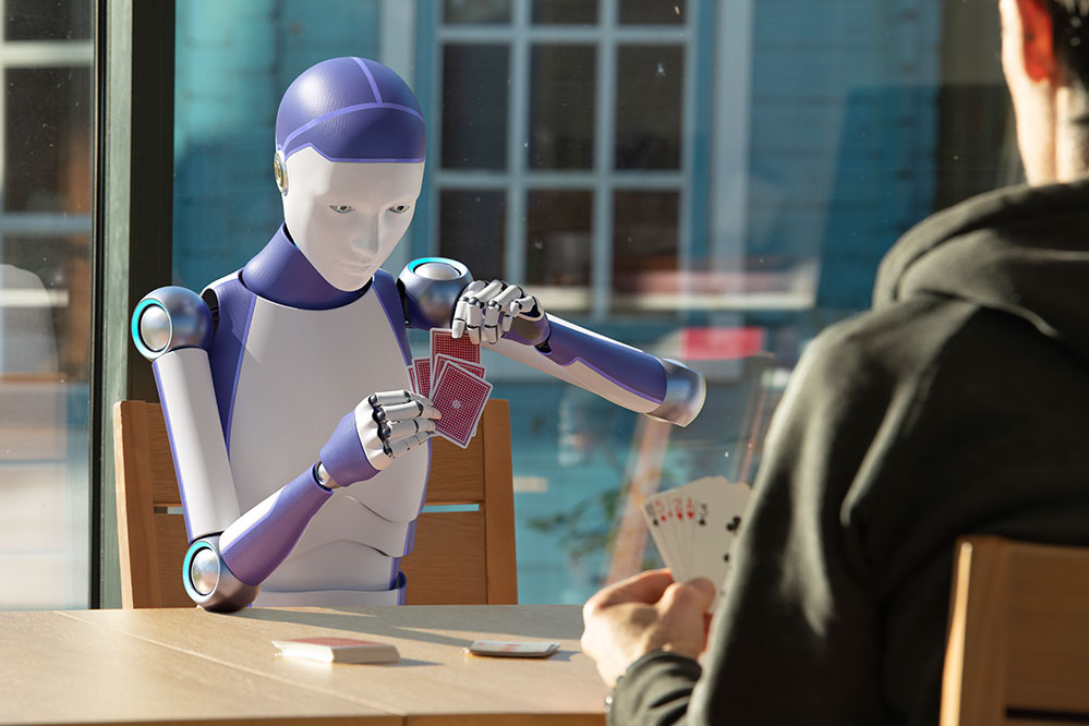 Ilustración difundida por MIT sobre teoría de juegos e inteligencia artificial, con fichas y trayectorias que representan decisiones estratégicas en un juego complejo.