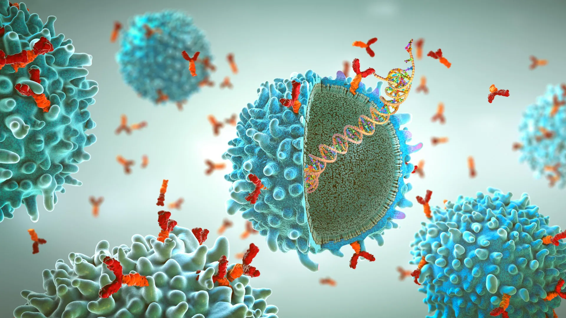 Esquema del estudio que muestra el uso de nanodiscos lipídicos para analizar proteínas virales