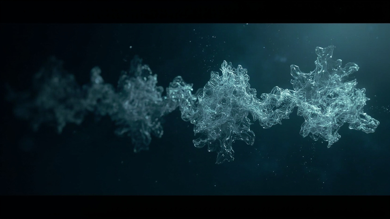 Imagen editorial generada por IA sobre Nuevo método permite a AlphaFold predecir cómo cambian de forma las proteínas.