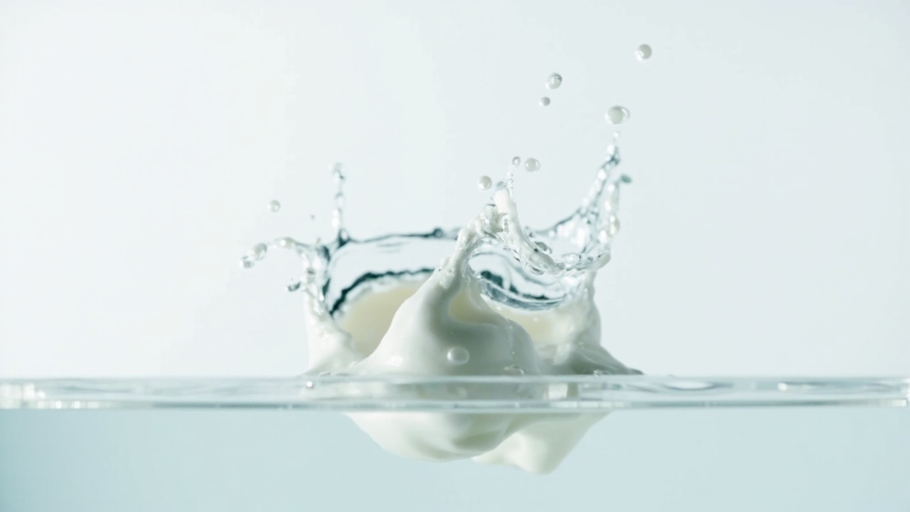 Imagen editorial generada por IA sobre El oobleck no cae al agua de una sola manera: un estudio describió cinco comportamientos.