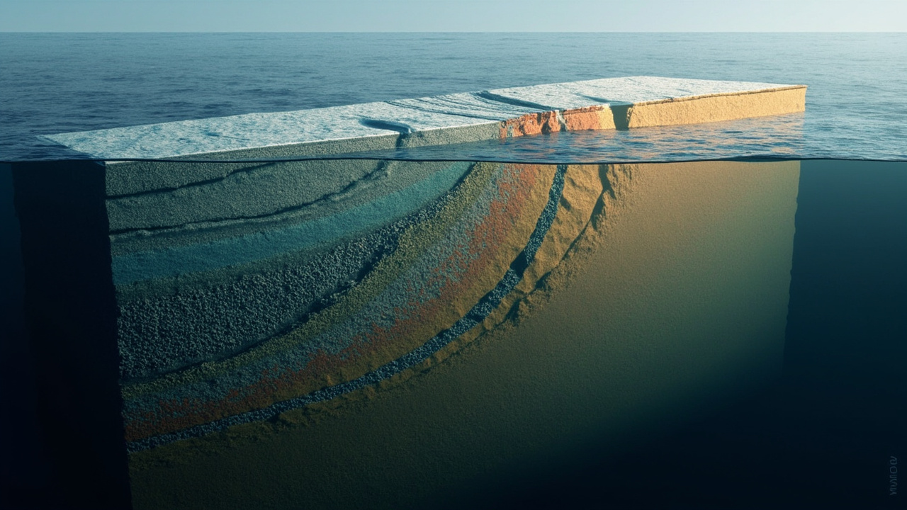 Imagen editorial generada por IA sobre La plataforma de Labrador guardó huellas de antiguos climas que se creían borradas por el hielo.