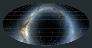 Composición del relevamiento VLASS con fuentes de radio observadas por el Very Large Array.